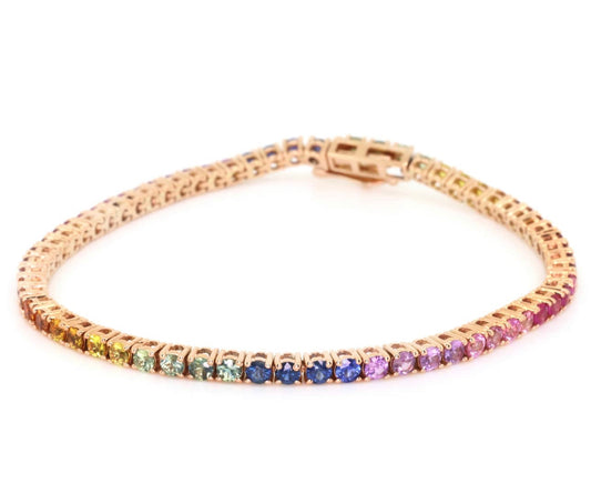 Mazel tov tennis round bracelet